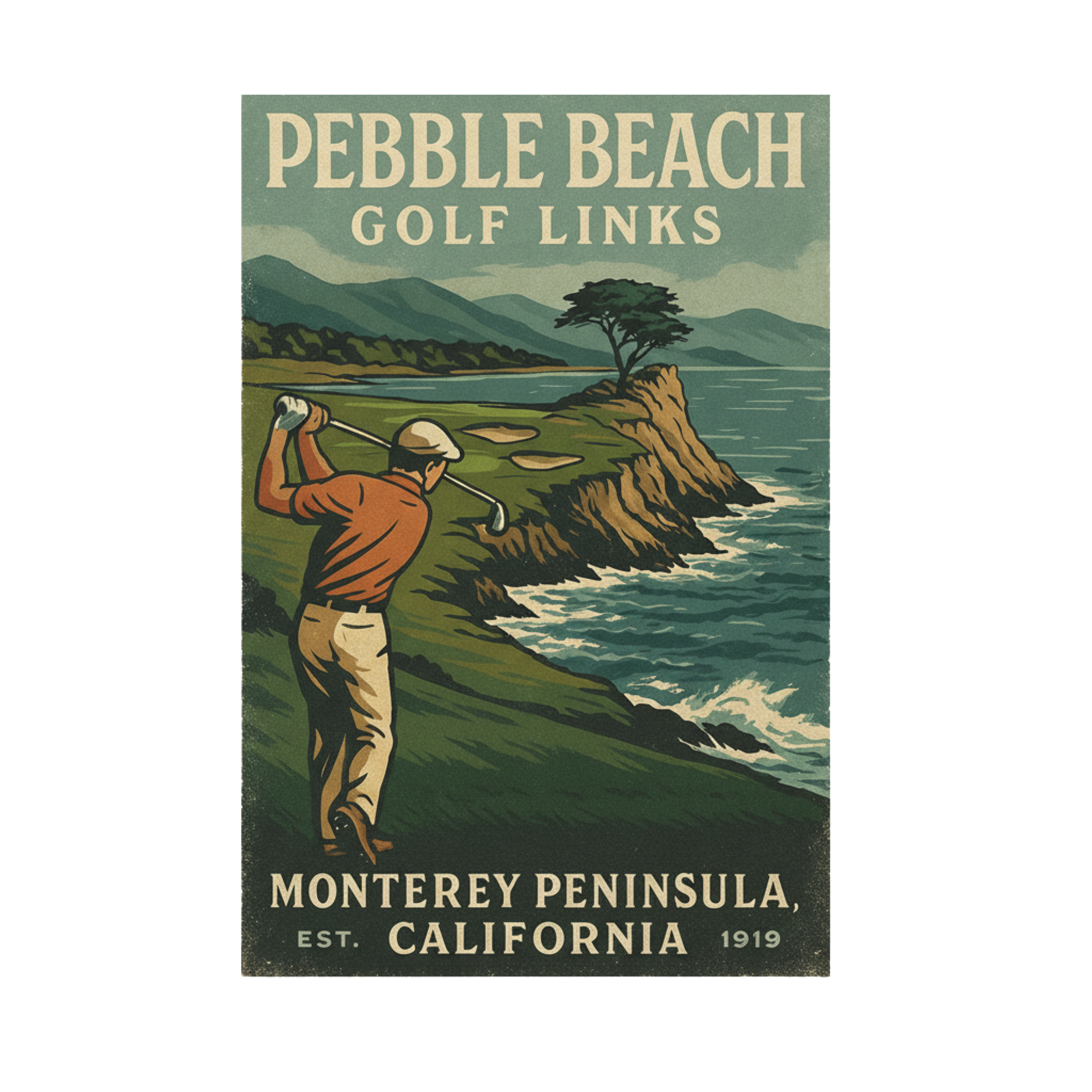 Pebble Beach Coastal Links Tee